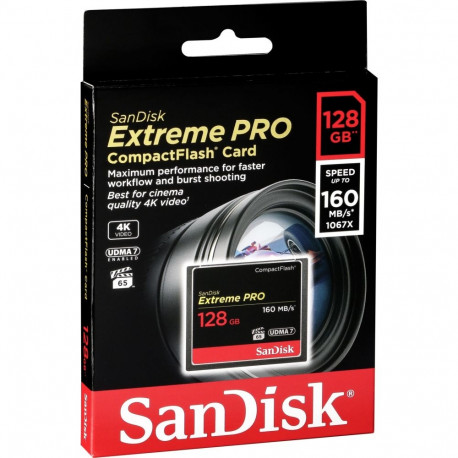 SanDisk Extreme Pro CF     128GB 160MB/s         SDCFXPS-128G-X46