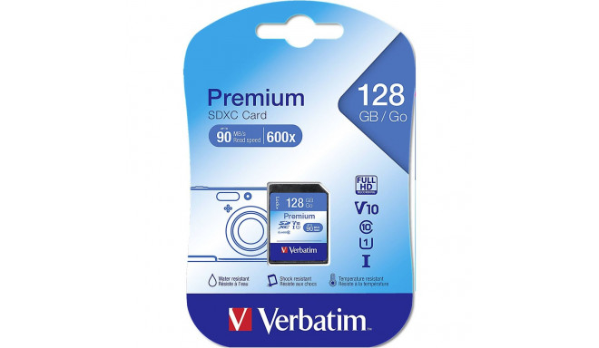 Verbatim SDXC Card         128GB Class 10                   44025
