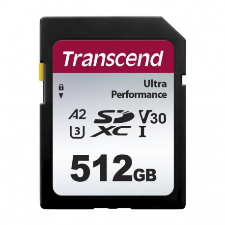 Transcend SDXC 340S 512GB Class 10 UHS-I U3 A2 V30 mälukaart
