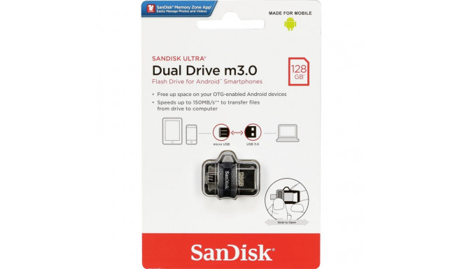 SanDisk Ultra Dual Drive   128GB m3.0 grey&silver  SDDD3-128G-G46