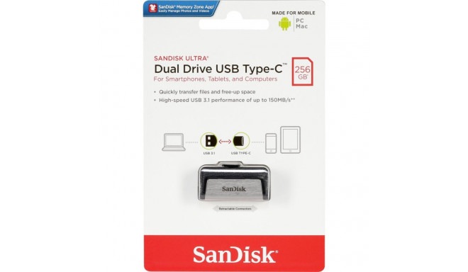SanDisk Ultra Dual Drive 256GB Type-CTM USB SDDDC2-256G-G46