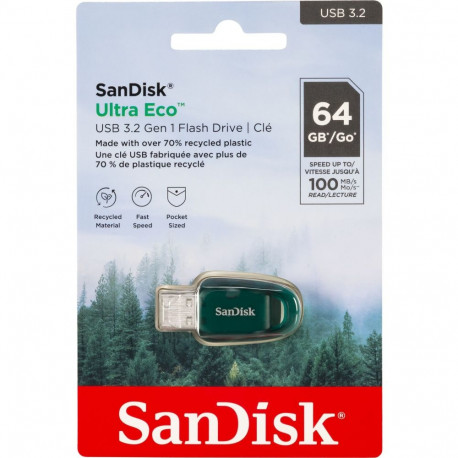 SanDisk Ultra Eco Drive     64GB USB 3.2 100MB/s  SDCZ96-064G-G46