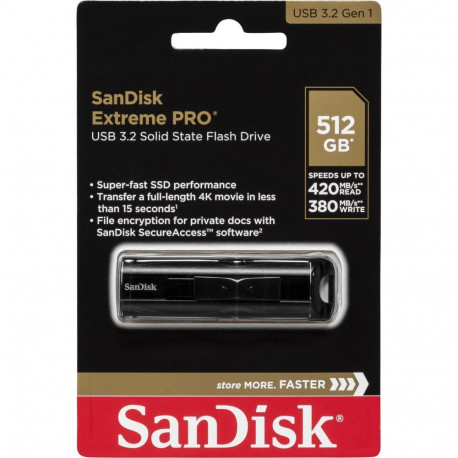 SanDisk Cruzer Extreme PRO 512GB USB 3.2 mälupulk SDCZ880-512G-G46