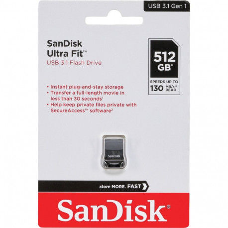 SanDisk Cruzer Ultra Fit 512GB USB 3.1 SDCZ430-512G-G46