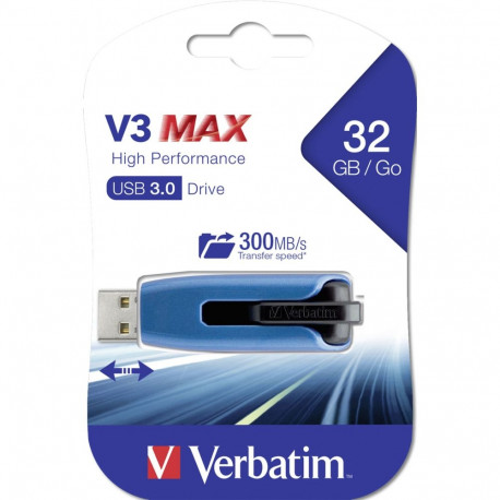 Verbatim Store n Go V3 MAX 32GB USB 3.0 mälupulk lugemine kuni 300MB/s 49806