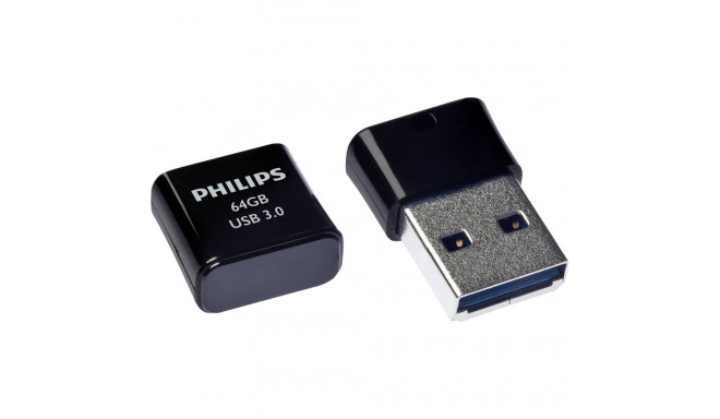Philips USB 3.0 64GB Pico Edition kesköö must