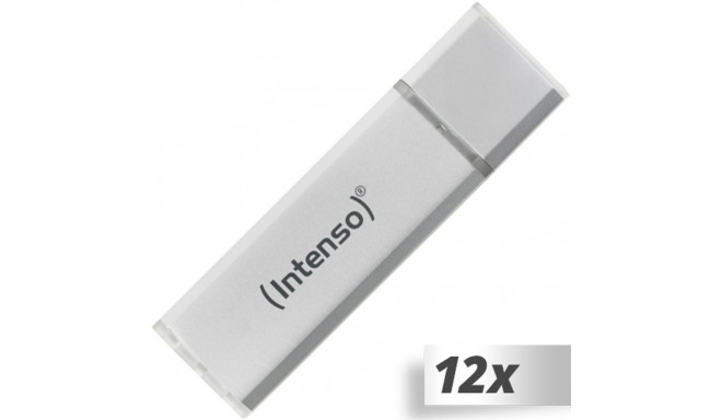 12x1 Intenso Alu Line 16GB USB-mälupulk 2.0 hõbedane