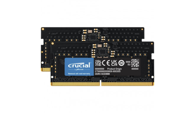 Crucial DDR5-4800 komplekt 16GB 2x8GB SODIMM CL40 (16Gbit)