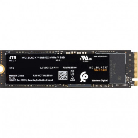 Western Digital Black SSD 4TB SN850 NVMe WDS400T2X0E