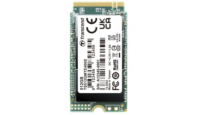 Transcend SSD MTE400S 512GB NVMe PCIe Gen3x4 3D