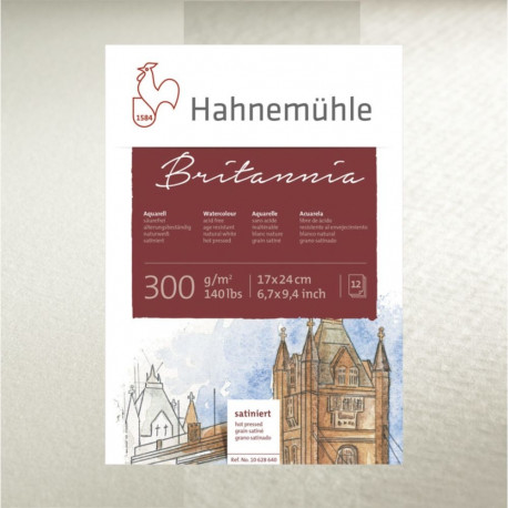 Hahnemühle Britannia akvarellipaber 12 lehte kare 24x32cm 300g
