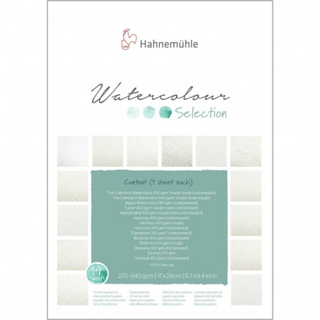 Hahnemühle akvarellipaberiplokk 17 x 24 cm 14 lehte