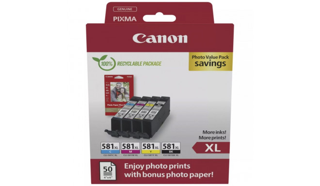 Canon CLI-581XL BK/C/M/Y Photo Value Pack