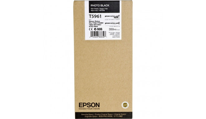 Epson tindikassett foto must T596 350 ml T5961