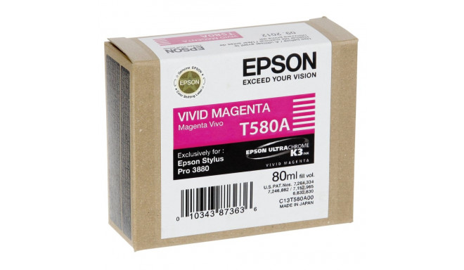 Epson ink cartridge vivid magenta T 580 80 ml       T 580A
