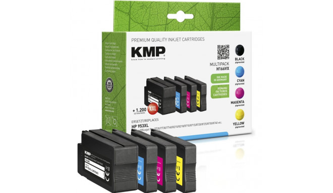 KMP H166VX multipakk must/tsüaan/magenta/kollane ühilduv HP 953 XL-ga