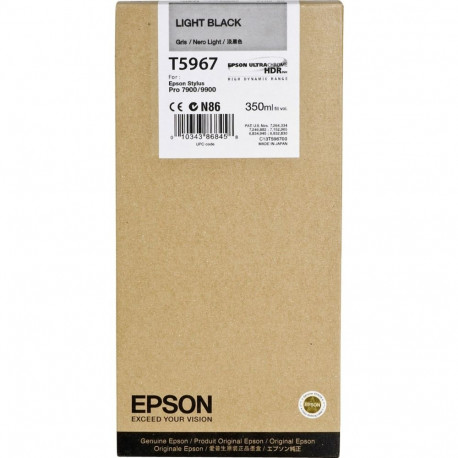 Epson tindikassett hele must T 596 350 ml T 5967