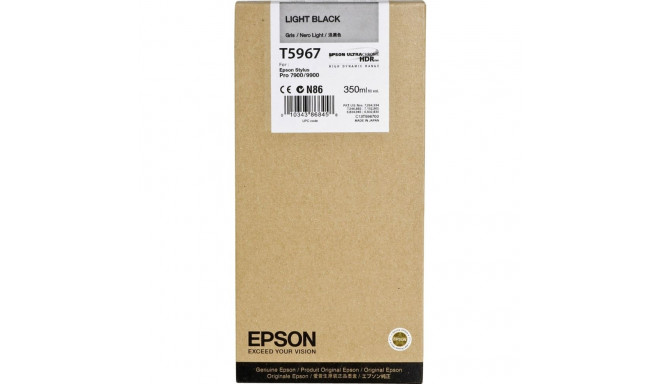 Epson tindikassett hele must T 596 350 ml T 5967