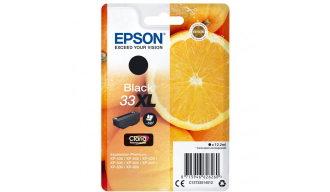Epson tindikassett must XL Claria Premium 33 T 3351