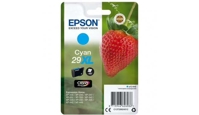 Epson tindikassett XL tsüaan Claria Home 29 T 2992