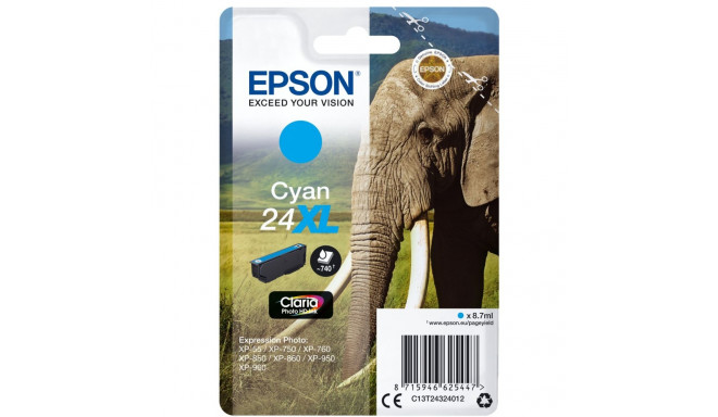 Epson XL tsüaan Claria Photo HD tindikassett T 243 T 2432