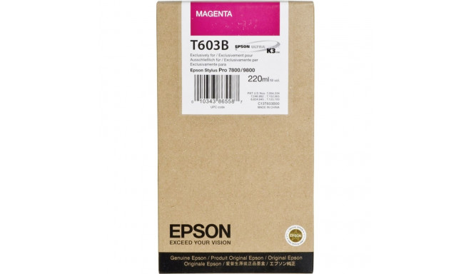 Epson tindikassett magenta T 603 220 ml T 603B
