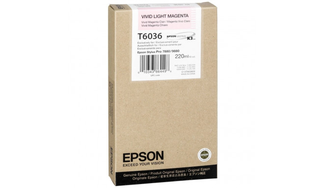 Epson ink cartridge vivid light magenta T 603  220 ml     T 6036