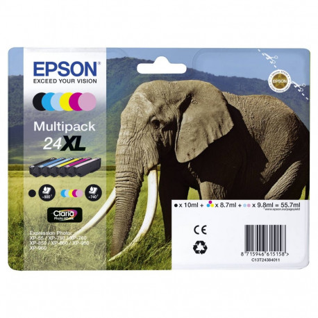 Epson multipakk XL Claria Photo HD BK/C/M/Y/LC/LM T 243 T 2438