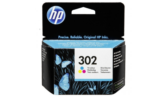 HP F6U65AE kolmevärviline originaal tindikassett nr 302