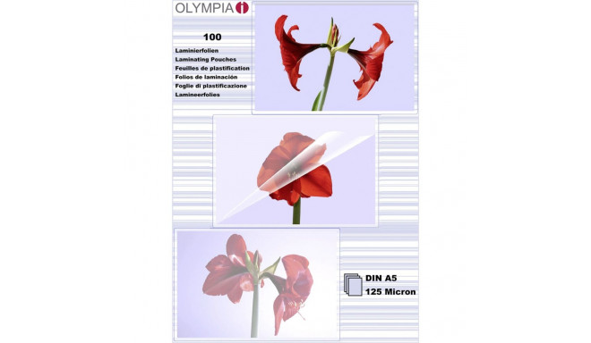 1x100 Olympia lamineerimiskiled DIN A5 125 mikronit 9177