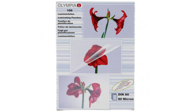 1x100 Olympia lamineerimiskiled DIN A6 80 mikron 9168