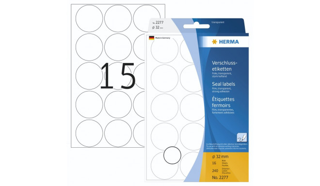 Herma Seal läbipaistvad sildid 32 16 lehte 111x170 240 tk 2277