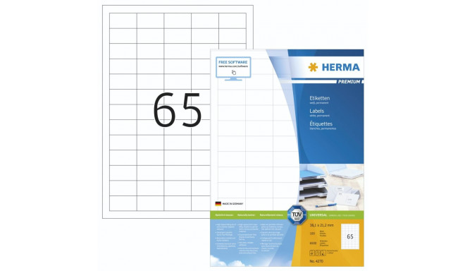 Herma sildid 38,1x21,2 100 lehte DIN A4 6500 tk 4270