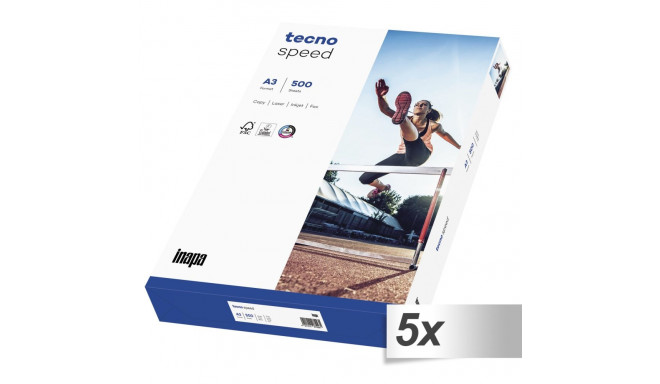 5x 500 lehte tecno speed A3 universaalpaber 80 g valge