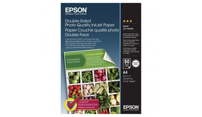 Epson kahepoolne fotokvaliteediga tindiprinteri paber A4, 50 lehte, 140 g