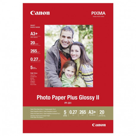 Canon PP-201 A 3+ 20 lehte 265 g fotopaber Plus Glossy II