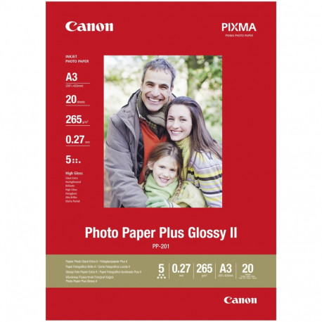 Canon PP-201 A 3 20 lehte 265 g fotopaber Plus läikiv II