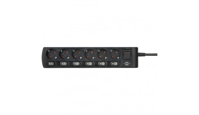 Brennenstuhl Socket Line 6-fold 2m incl. Switch