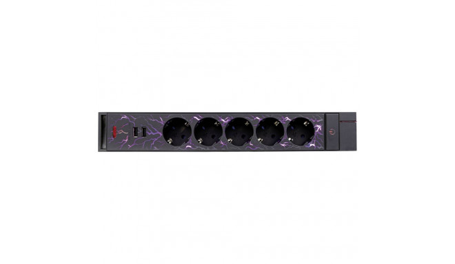 REV GAMER 1,4m 5-kordne mitmikpistik 2xUSB värvi seadistusega