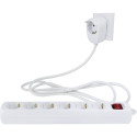 REV Multiple Socket Outlet 6+1- fold 5m +switch white Powersplit