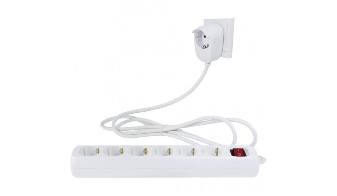 REV Multiple Socket Outlet 6+1-pesaline 5 m lülitiga valge Powersplit