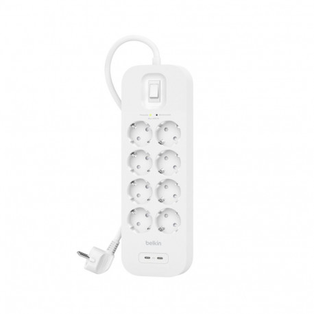 Belkin ülepinge kaitse 8-pesaline, 2xUSB-C 900J. SRB004vf2M