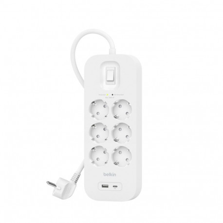 Belkin 6-pesaline ülepingekaitse, USB-A+C, 650J.SRB002VF2M