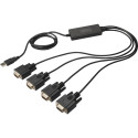 DIGITUS USB 2.0 4xRS232 Kaabel USB-ist Serial Adapteriks, 1,5m