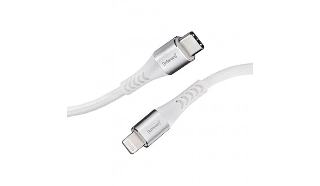 Intenso USB-kaabel C315L nailon 1,5m valge USB-C / Lightning 60W