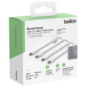 1x2 Belkin braided PVC Cable 2m USB-C/USB-C wh.  CAB004bt2MWH2PK