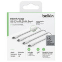 1x2 Belkin braided PVC Cable 1m USB-C/USB-C wh.  CAB004bt1MWH2PK