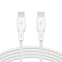 Belkin punutud USB-C/USB-C Kaabel 100W 3m valge CAB014bt3MWH