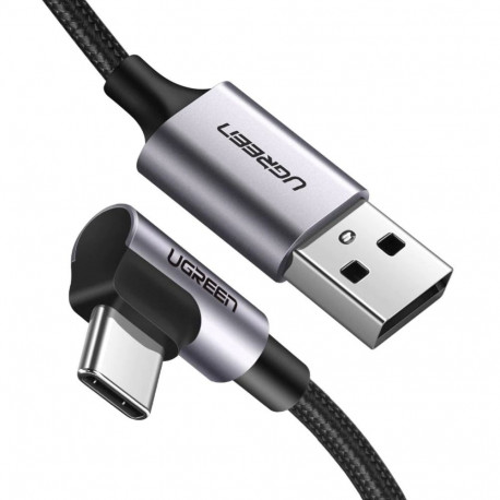 UGREEN nurga all USB-C–USB-A andmekaabel must 1M