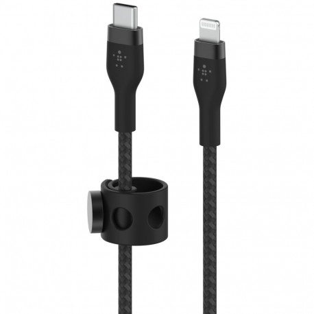 Belkin Flex Lightning/USB-C 15W 3m mfi. sert. must CAA011bt3MBK